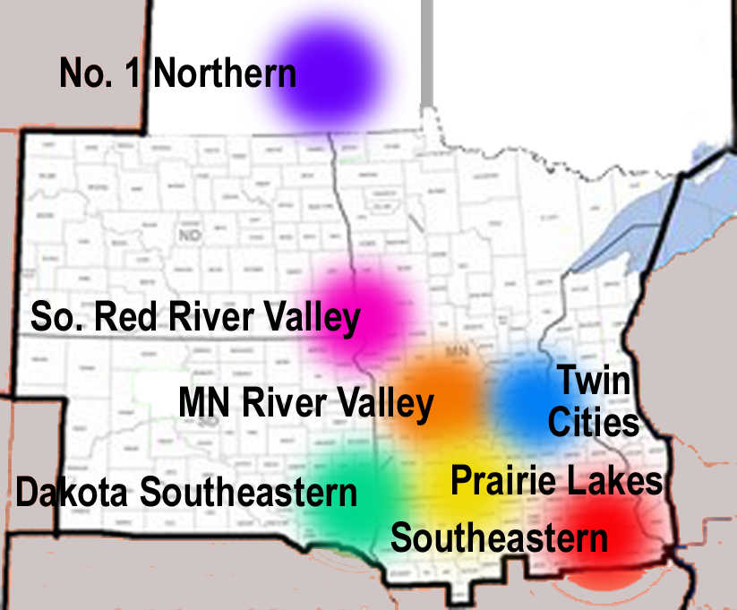 NMRA Thousand Lakes Region Map